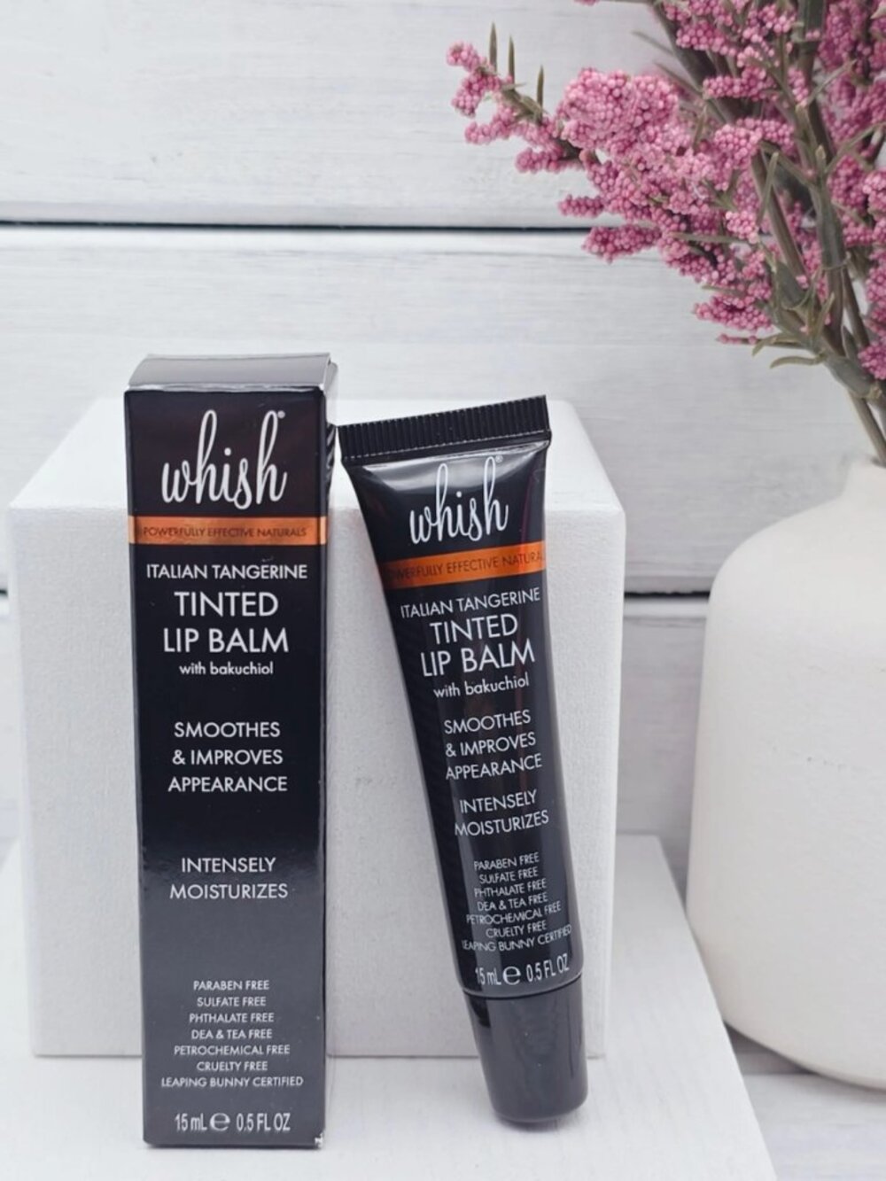 🔥3/$30 NIB Whish Italian Tangerine Tinted Lip Balm Bakuchiol Full Size $26.00